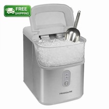 Frigidaire Crunch Countertop Nugget Ice Maker, 33 lbs, w Stainless Scoop NEW