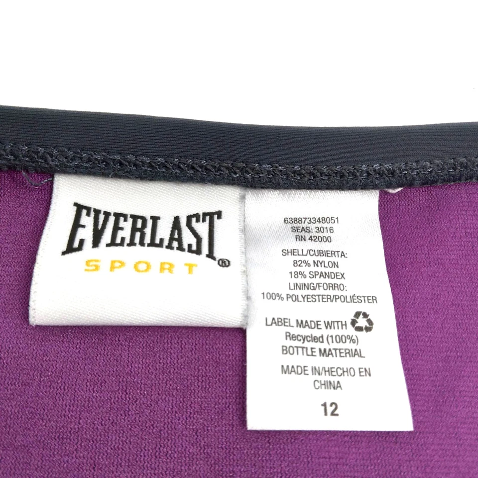 Parte inferior de bikini deportiva Everlast talla 12 gris con forro morado Foto 4 de 4