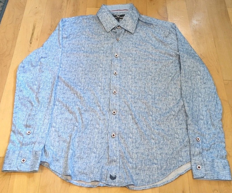 Butter Cloth Men's Button Front Long sleeve Casual Shirt size M