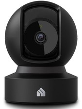 Kasa 1080p Indoor Pan/Tilt Wired Security Camera - Works as a Baby  Black