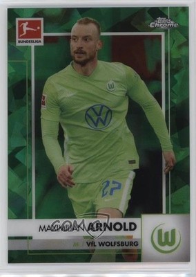 2020-21 Topps Chrome Bundesliga Sapphire Green 52/75 Maximilian Arnold #95 0j5z