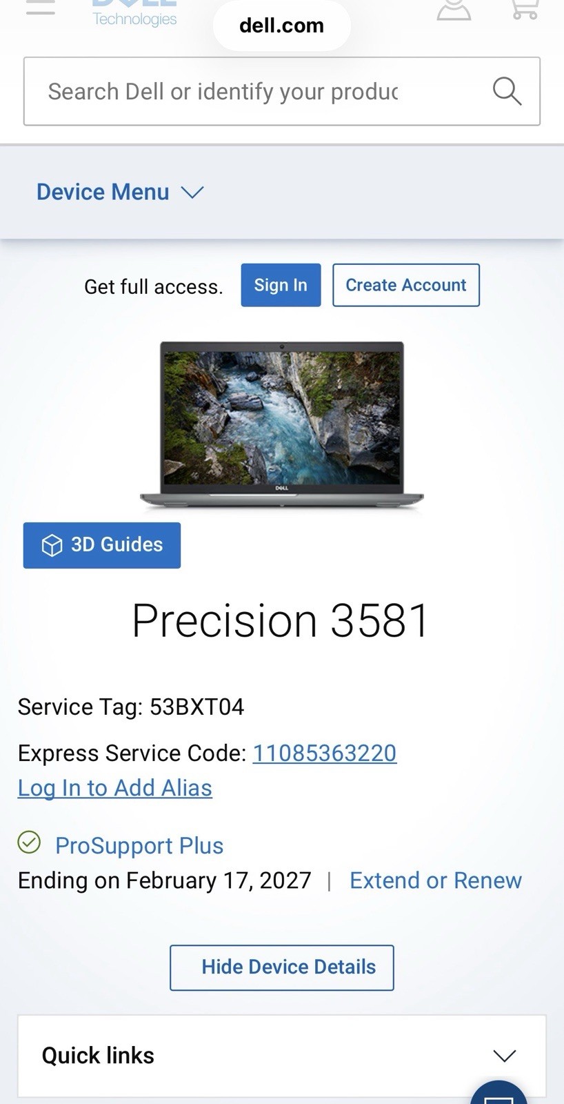 Dell Precision 3581, 15.6-Inch Laptop, with Intel Core i7 13th Gen., 512 GB SSD (Solid State Drive), Windows 11 Pro