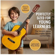Guitarra portátil para niños con lecciones de guitarra simple-~