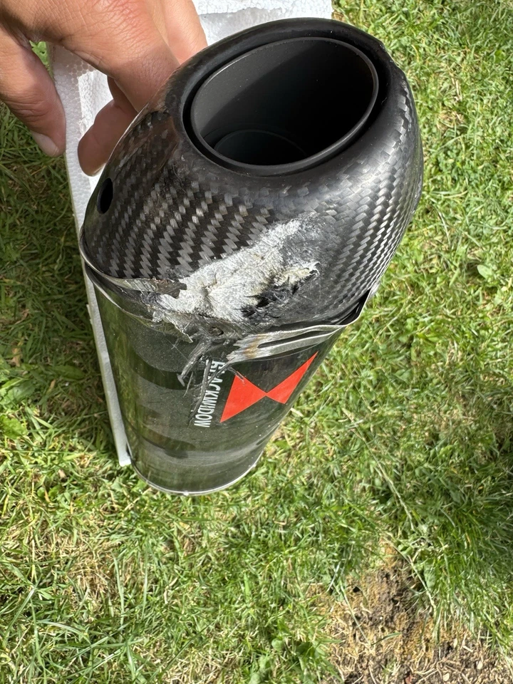 Blackwidow Exhaust From an mt-125 - Slide Damage - Image 2 of 2