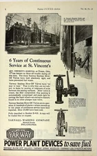 Yarnall Waring Co Power Plant Devices Hospital Toledo Ohio Antique Print Ad 1923