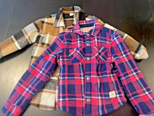 Very Nice Lot of Girls Flannel Type / Plaid Shirts Size 5