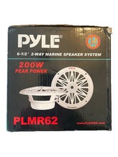 2 Pyle PLMR62 6.5" 2-Way Marine Speakers Pair White 200W Peak new