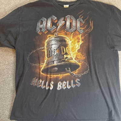 AC/DC Hells Bells Delta Pro Weight Y2K T-shirt Black Rock And Roll 2XL XXL