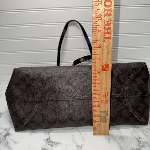 Coach City Tote Bag In Signature Canvas COLOR: Gold/walnut/black - Picture 5 of 12