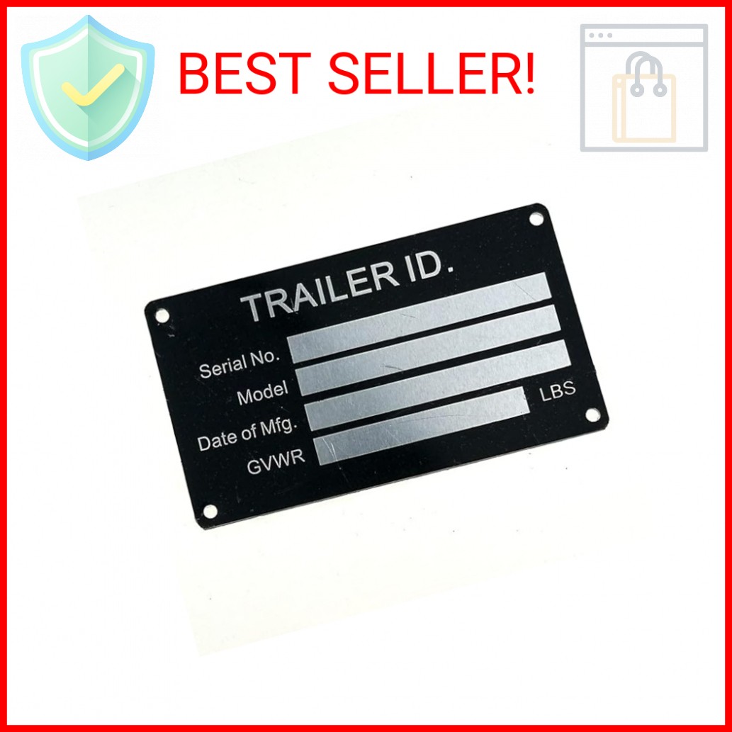 Aluminum Tag Metals Motorcycle Chains, Sprockets And Parts Blank Laser Cut Aluminum Trailer VIN Tag - Custom ID Plate For Restoration & DIY Blank Aluminum VIN Tag
