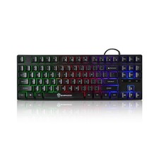 Wired Gaming Keyboard with Rainbow Backlit, 87 Keys Wired Cute Keyb... Fast Ship
