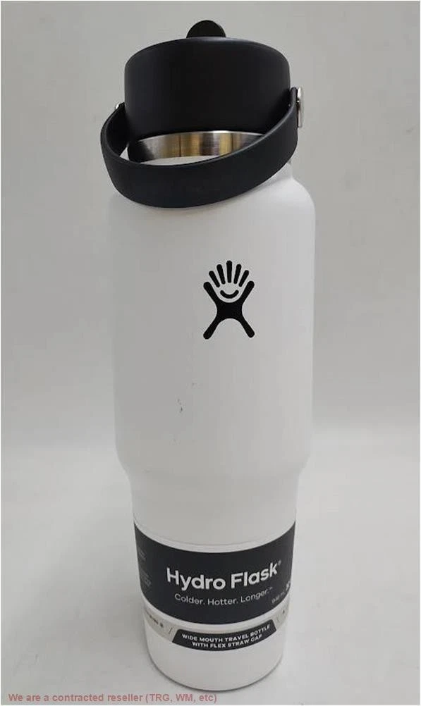 Hydro Flask 32oz Wide Mouth Flex Straw Travel Bottle - White READ