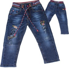 Jungen Jeans Kinderhose Jeanshose Kinderjeans elastischer Bund Hose mit Gummizug