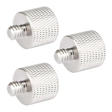 3x CAMVATE 1/4" Male to 3/8" Female Threaded Adapter for Tripod Camera Plate