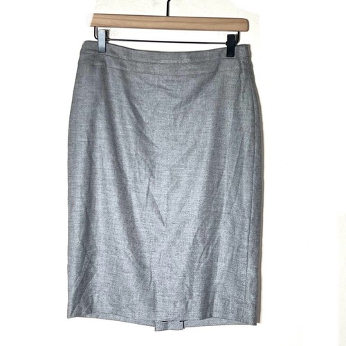 White House black market gray business casual straight pencil skirt size 8 B133