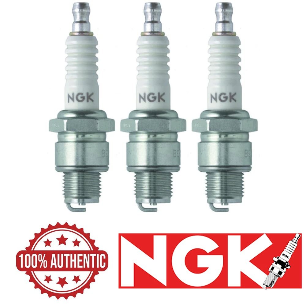NGK Spark Plug 5126 3-PACK B8HS-10 14mm Copper Core Nickel, Flat, HR 8