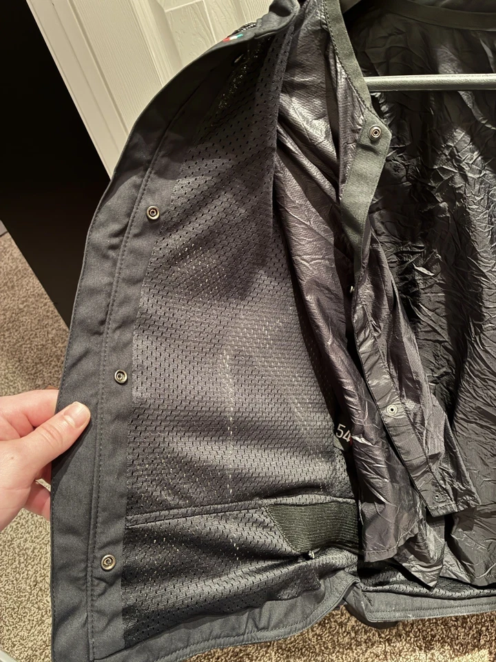 Chaqueta de motocicleta Dainese Air Frame D1 Tex Motocross negra blanca roja armadura 54 Foto 2 de 4