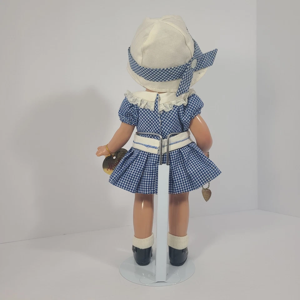 1933 REPLICA Vintage 1996 Effanbee Patsy Doll 12" Blue Gingham Clothes Mini Doll - Image 3 of 4