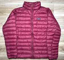 Patagonia Netplus Shells Down Quilted Red Puffer Zip Up Jacket - Men Size XL