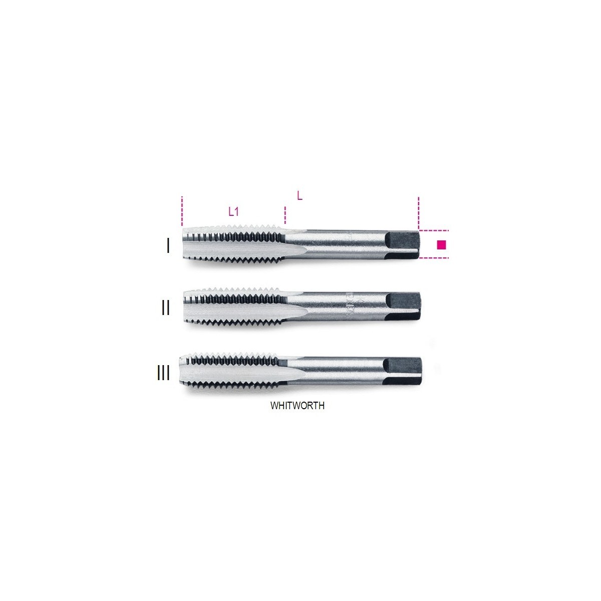 Beta 430ASW Maschi Whitworth 3/4 | Kit Professionale 3 Passaggi