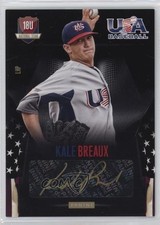 2014 USA Baseball Box Set Black Gold Signatures 10/49 Kale Breaux #32 Auto 5c2