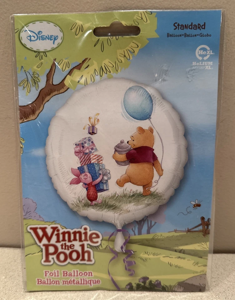 "Globo de aluminio Winnie the Pooh 17"" decoración de fiesta de cumpleaños". NUEVO Foto 2 de 3
