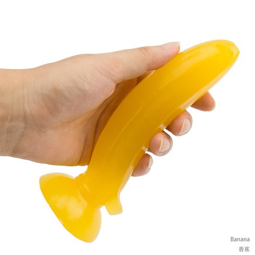 Silicon Suction Dildo Fruit Banana Cucumber Corn Cock Clitoral G-spot Anal Sex - Picture 12 of 22