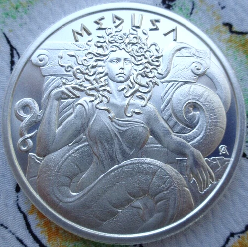 1 oz. MEDUSA Greek Mythology Series #8 rounds BU .999 fine silver