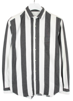 GANT Rugger Hemd Herren MEDIUM Denim Spread Neck Button Up Gestreift