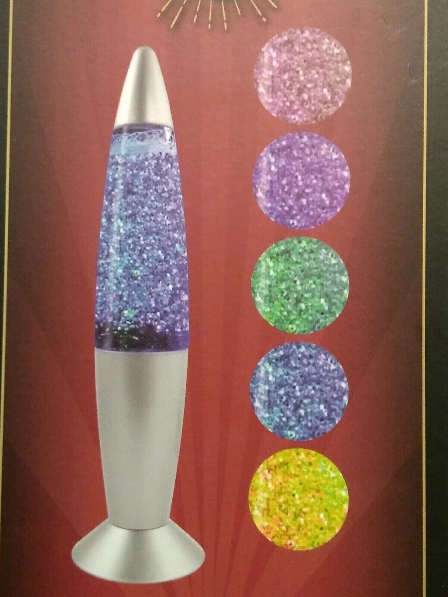 Rocket Glitter Liquid Swirl Tornado Effect Lamp Battery Operated 14 inches