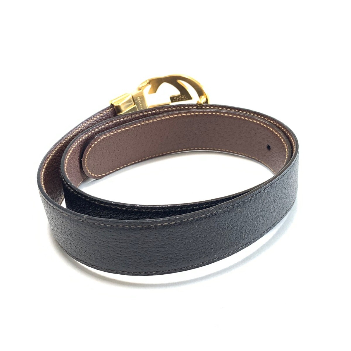 Auth GUCCI - Black Gold Leather Hardware Belt | eBay Auth GUCCI - Black Gold Leather Hardware Belt | eBay