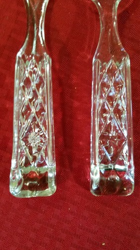 Clear Glass Serving Fork and Spoon Set - Picture 3 of 7