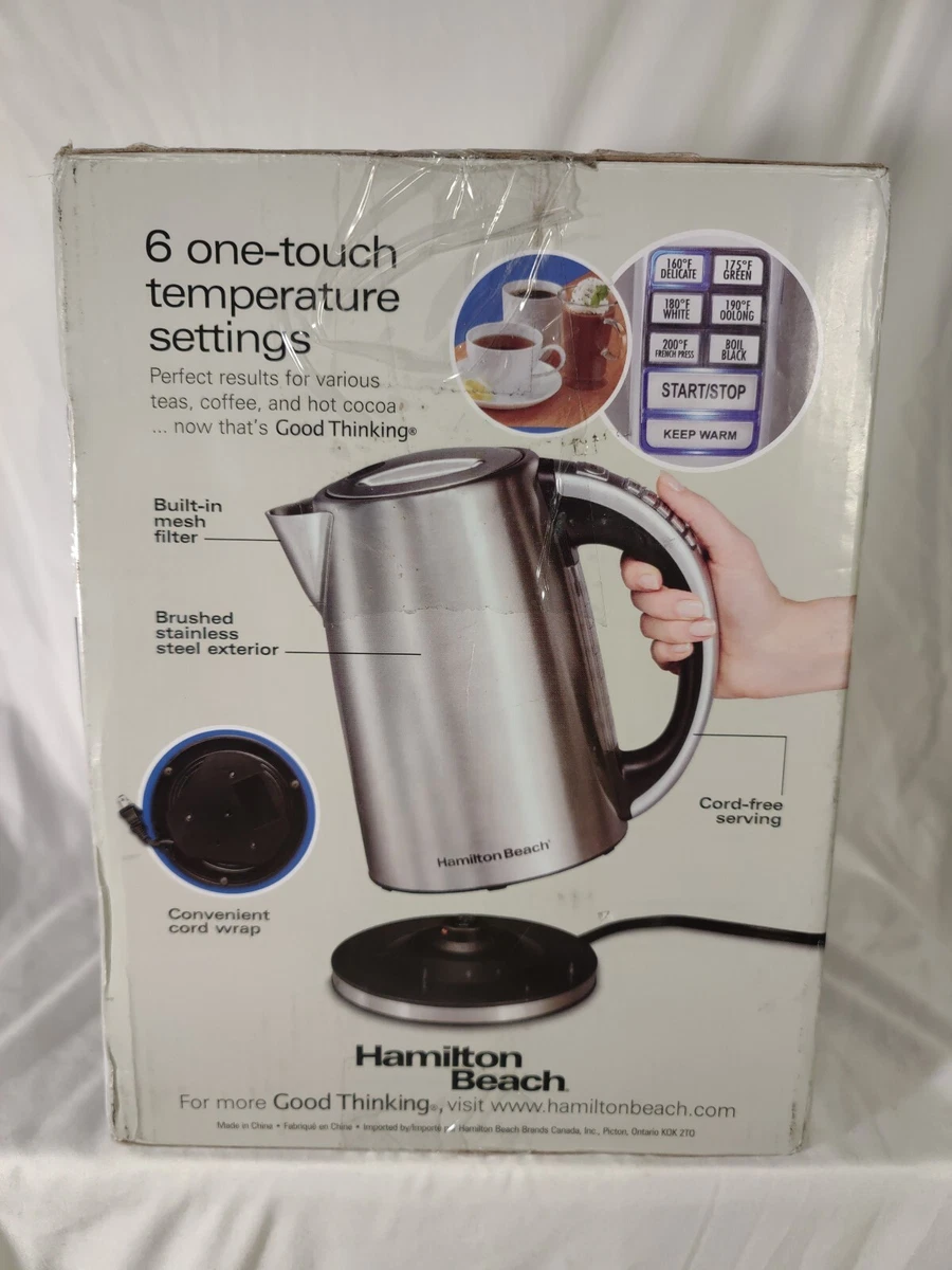 Hamilton Beach 1.7-l Variable Temperature Kettle - Stainless