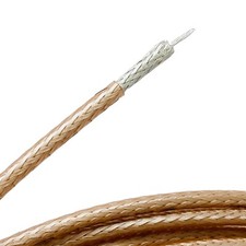 RG-316 RG316 MILSPEC Silver 50 Ohm High Temperature Coax Cable - 50 Feet