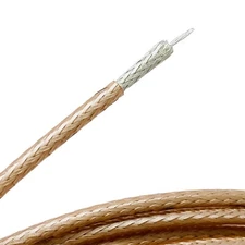 RG-316 RG316 MILSPEC Silver 50 Ohm High Temperature Coax Cable - 50 Feet