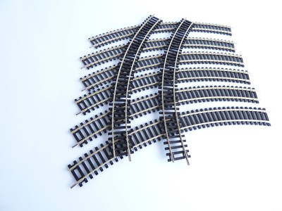 Roco HO Code 100, Ref 42206, 12 Rails Droits 57mm en Maillechort + BO