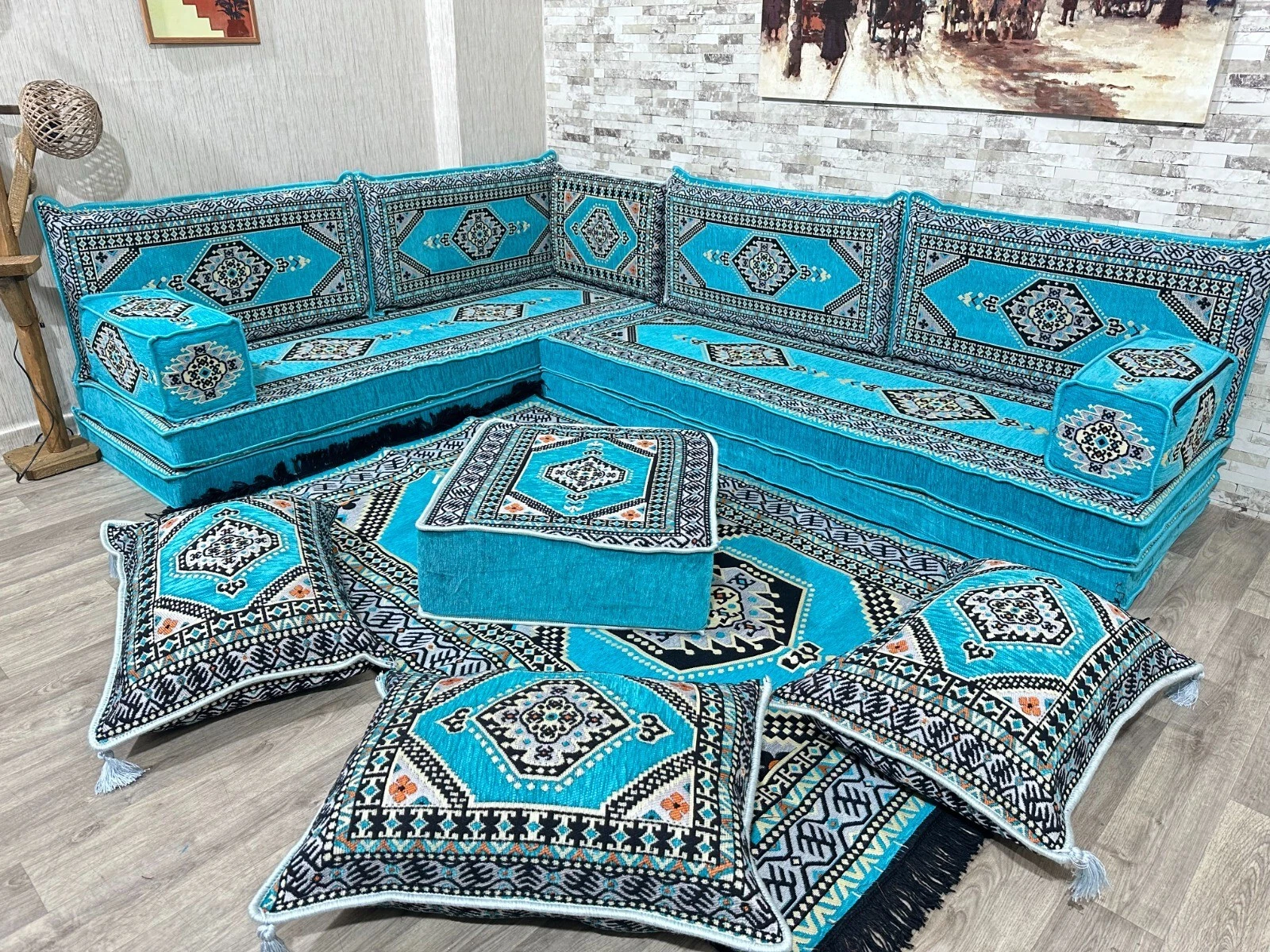 Oriental Sofa, Seating Area, Oriental Seating Area Set, Arabic Corner Majlis
Opens in a new window o