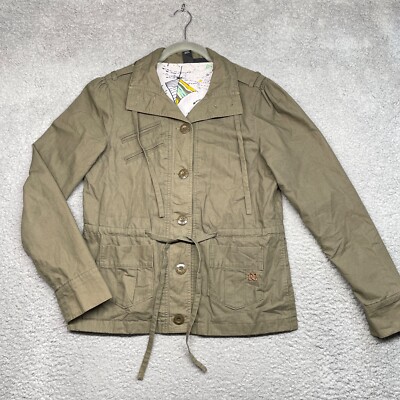 DC Shoes Women's Military Style OD Green Button Jacket