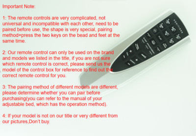 Remote Control For Grand Comfort Luxury Premium Adjustable Bed Base