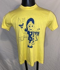 Vintage Youth 1991 Church Camp Medium Yellow T-Shirt Screen Stars Single Stitch
