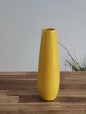 30 CM Vase Gelb, Luxus, Keramik, Feng Shui, Dekorative Blume Vase