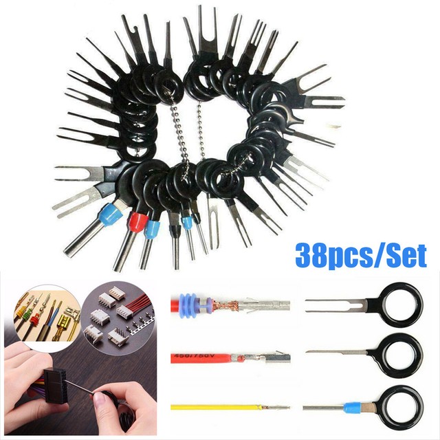 38PCS Wire Terminal Removal Tool Car Electrical Wiring Crimp Connector