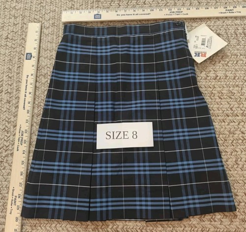 Riffle / Kaynee Blue white Plaid School Uniform Skirt Girls BRAND NEW!!