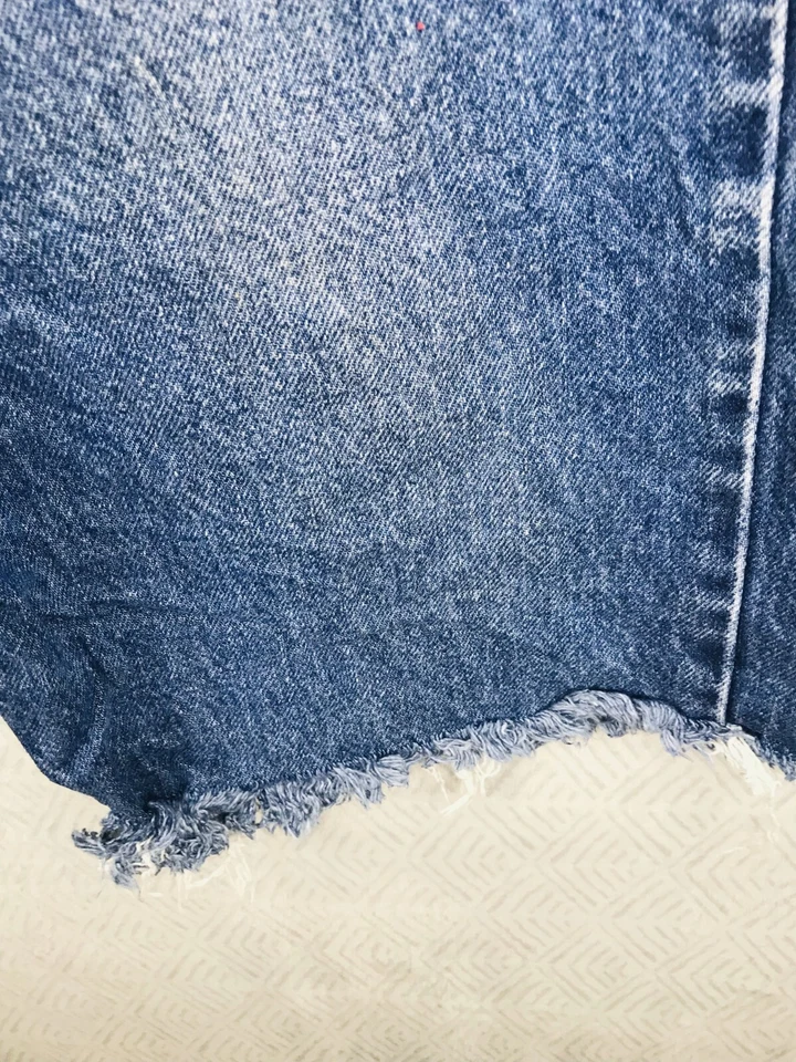 Levi Strauss 505 Short Cutoff Femme W36 Bleu Denim Regular Fit Jambe Droite - Photo 3/4