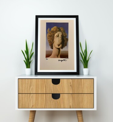 Rene Magritte, Original Hand-signed Lithograph with COA & Appraisal of $3,500