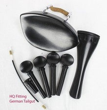 YDC Violin Ebony Fitting 8 Piece Set ------German Tailgut ----Kaufman Chinrest
