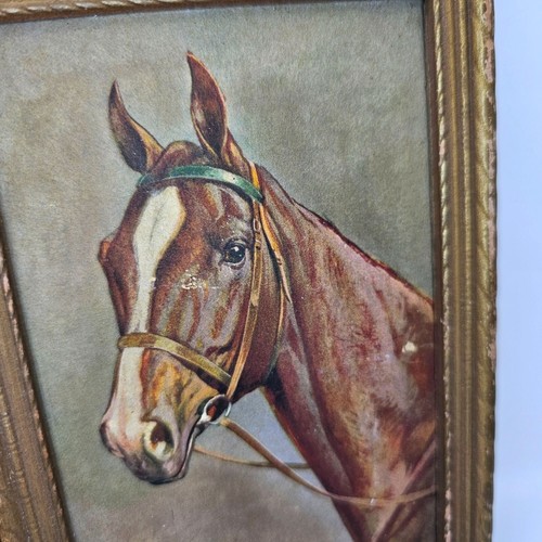 Vintage J. Rivst 1930s Trapunto Stuffed 3D Image Signed Palomino Chestnut Sorrel - Picture 3 of 11