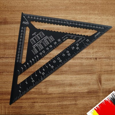 12 Inch Triangle Ruler High Precision Metric Angle Ruler Carpenter Tools