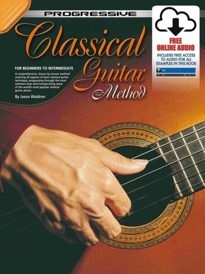 Progressive klassische Gitarre Gitarrenbuch und Audio Online Jason Waldron KP18312