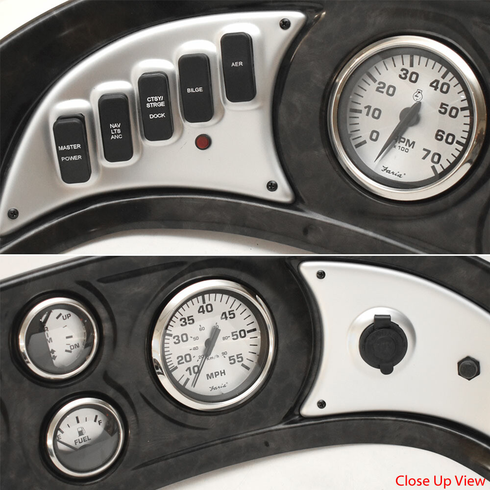 SunCatcher G3 Pontoon Boat Gauge Panel 2932 | V20 Mercury Burlwood